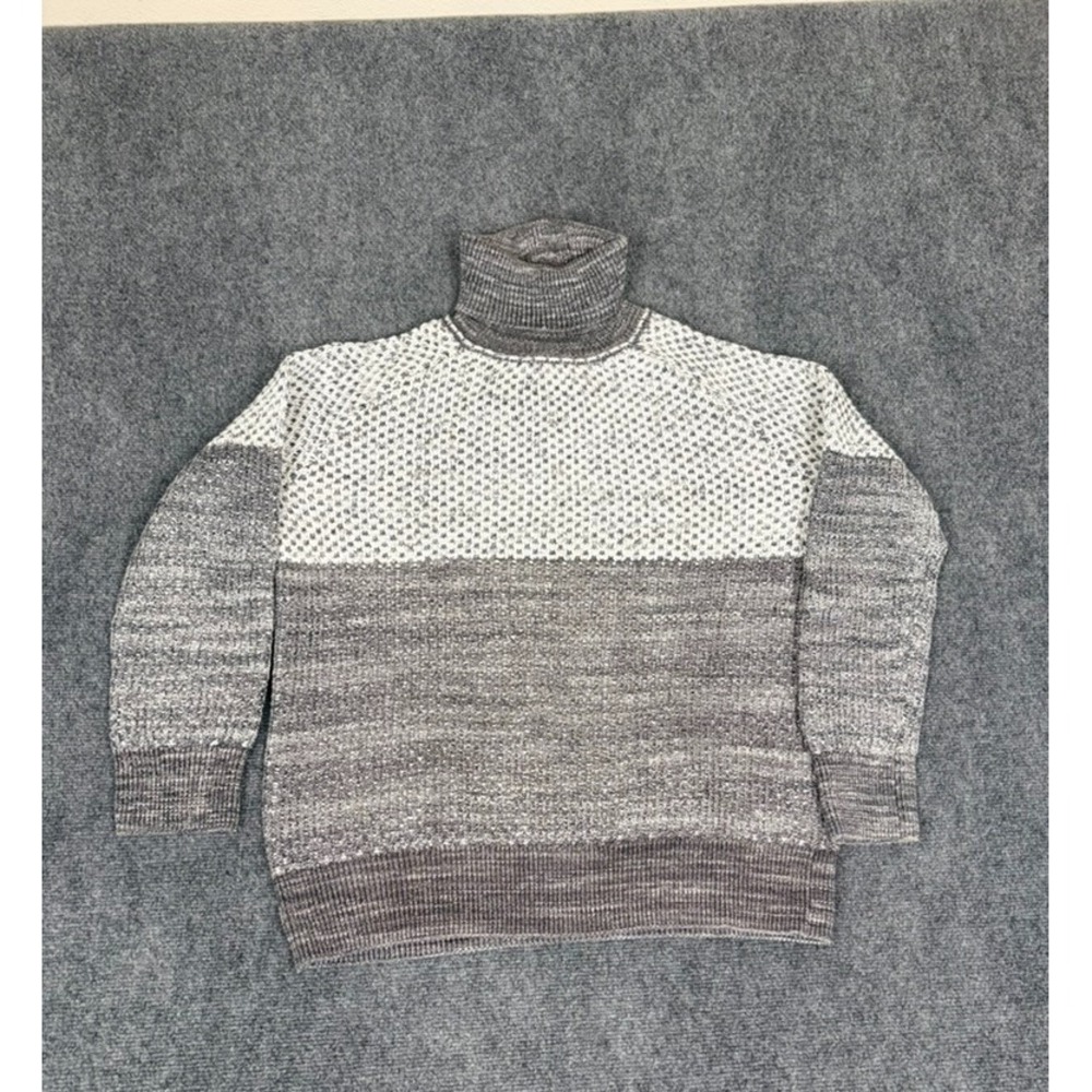 PrAna Abelle Sweater Tunic Turtleneck Gray Ombré Long Sleeve Knit Size M